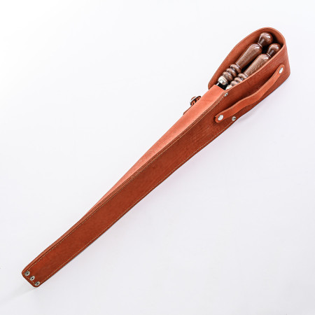 A set of skewers 670*12*3 mm in an orange leather case в Благовещенске