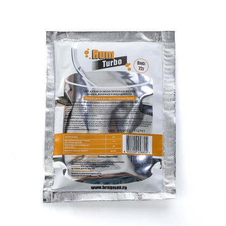 Turbo yeast alcohol BragMan "RUM TURBO" (72 gr) в Благовещенске